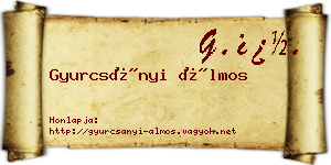 Gyurcsányi Álmos névjegykártya